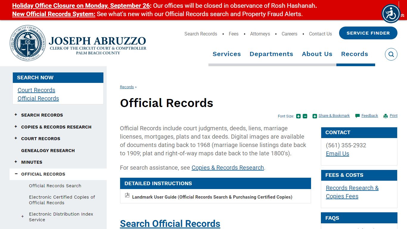 Palm Beach County Clerk Of Courts Public Records Search